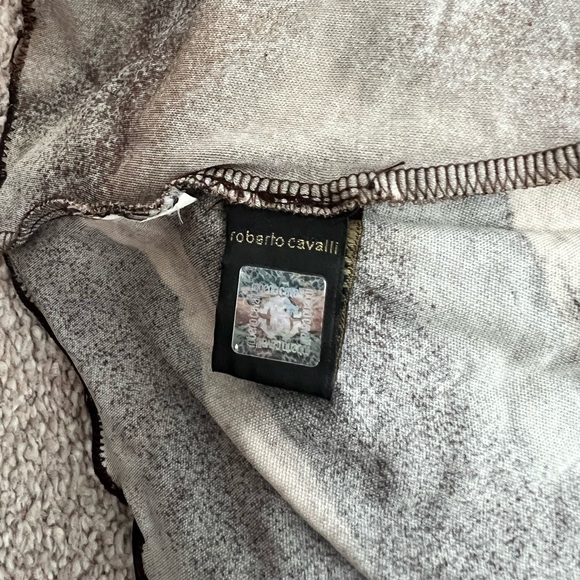 Roberto Cavalli Silk Animal Print Halter Gown with Snake Brooch – Size XS - Picture 14 of 17